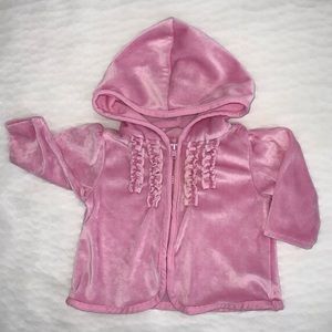 Girl’s Garanimals Pink Velour Hoodie Size 0-3 months